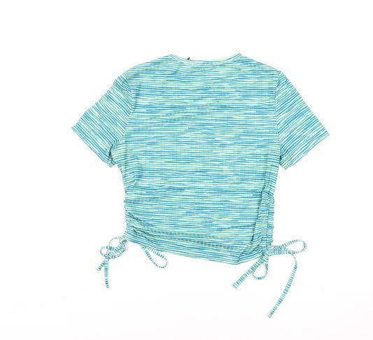 Womens UK Size 12 ASOS Green Cropped T-Shirt