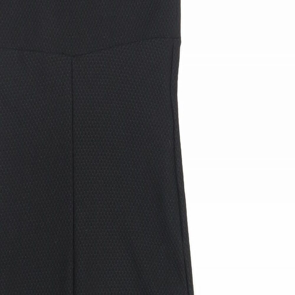 Miss Selfridge Womens Black Polyester Bodycon Size 10 Sweetheart Pullover