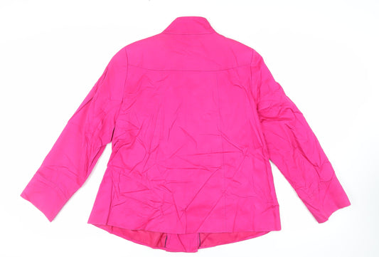 Marks and Spencer Womens Pink Jacket Size 14 Button