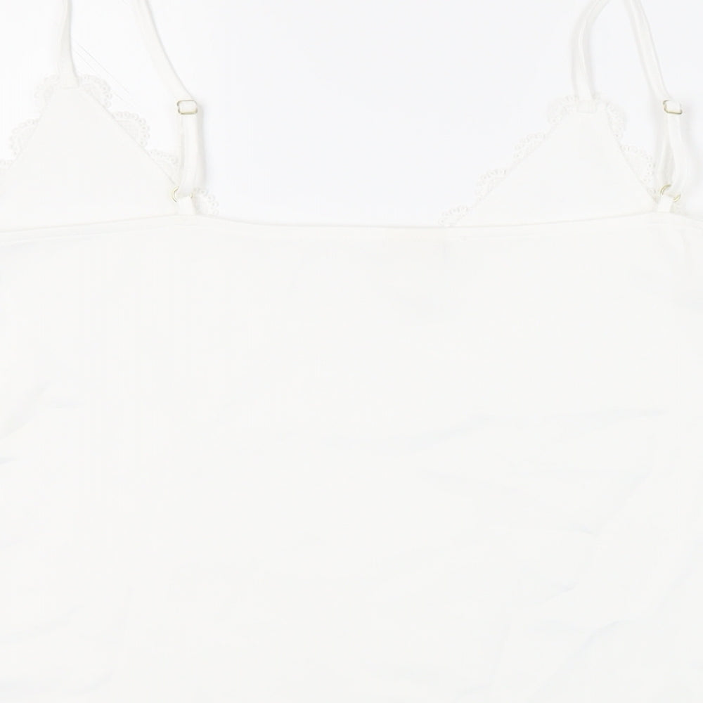 Womens UK Size 14 River Island White Camisole Tank