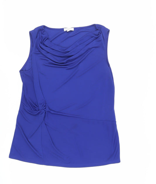 Womens UK Size 16 Kaliko Blue Basic Blouse