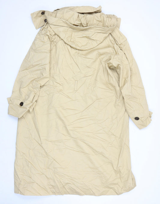 Womens UK Size 14 M&S Beige Overcoat