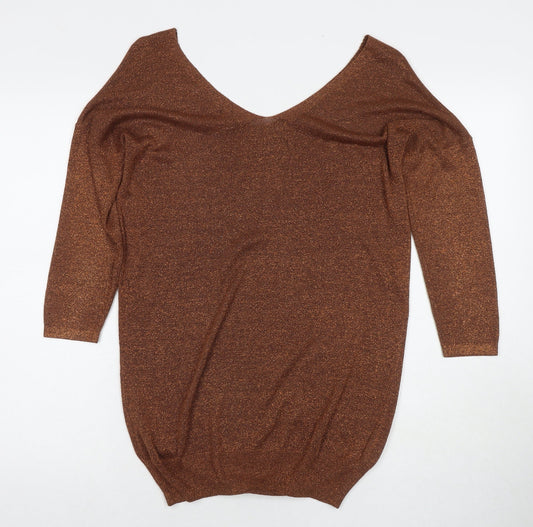 Womens UK Size 10 NEXT Brown Pullover Jumper