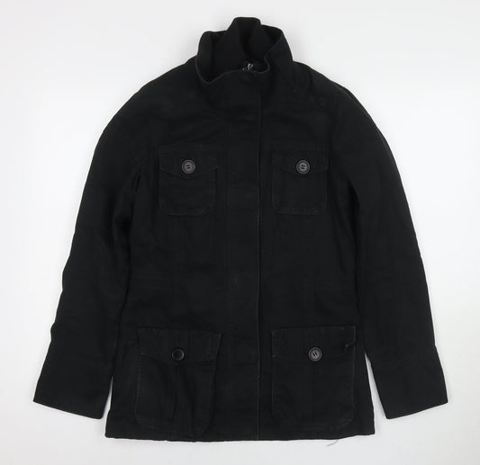 Womens UK Size 8 Cherokee Black Parka Coat