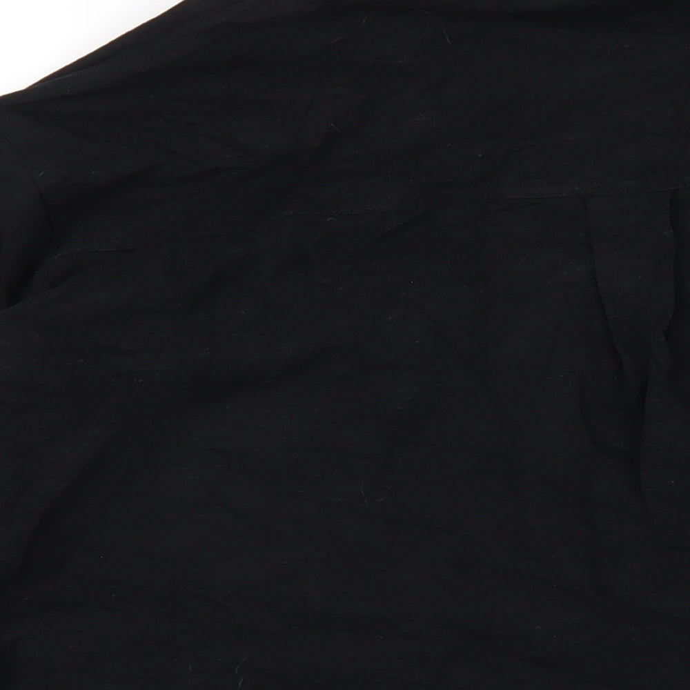 Womens UK Size 18 NEXT Black Basic Button-Up