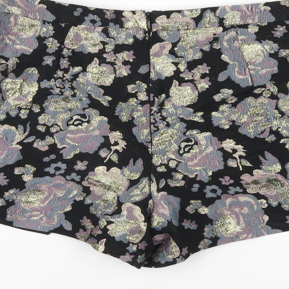 Miss Selfridge Womens Multicoloured Floral Polyester Skort Skirt Size 10 Zip