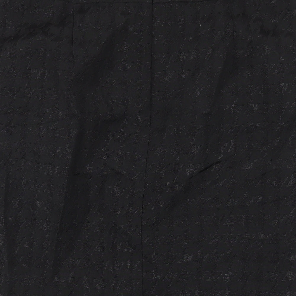 Brand and care label for Principles women’s black polyester straight & pencil skirt, size UK 12, zip