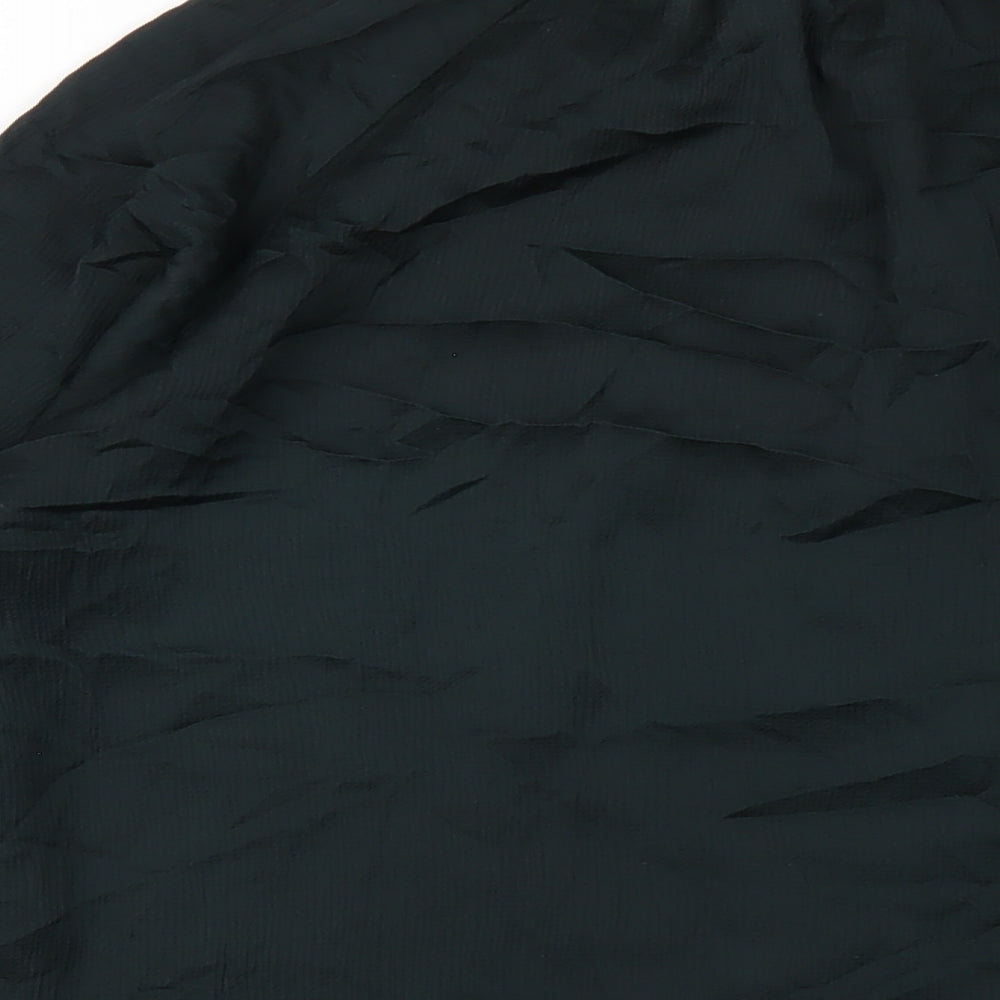 Womens UK Size 8 H&M Green Basic Button-Up