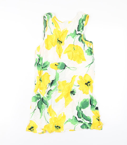 Womens UK Size 8 Marks and Spencer Yellow Basic Tank