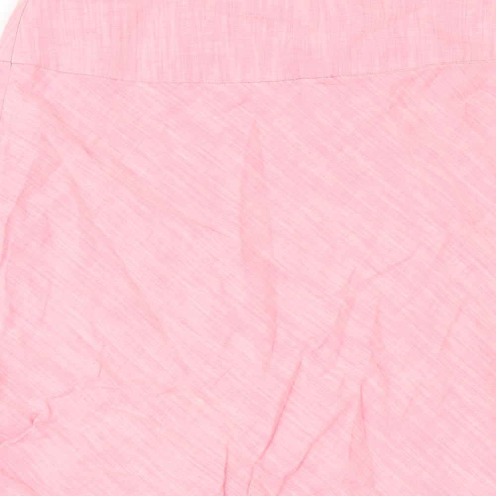 Great Plains Womens Pink Linen A-Line Skirt Size 12 Zip