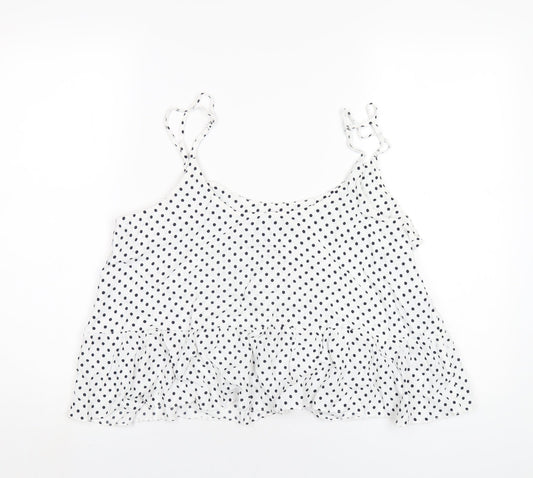 Womens UK Size 16 Topshop White Camisole T-Shirt