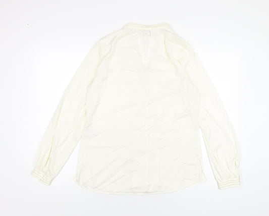 Womens UK Size 8 H&M Ivory Basic Button-Up