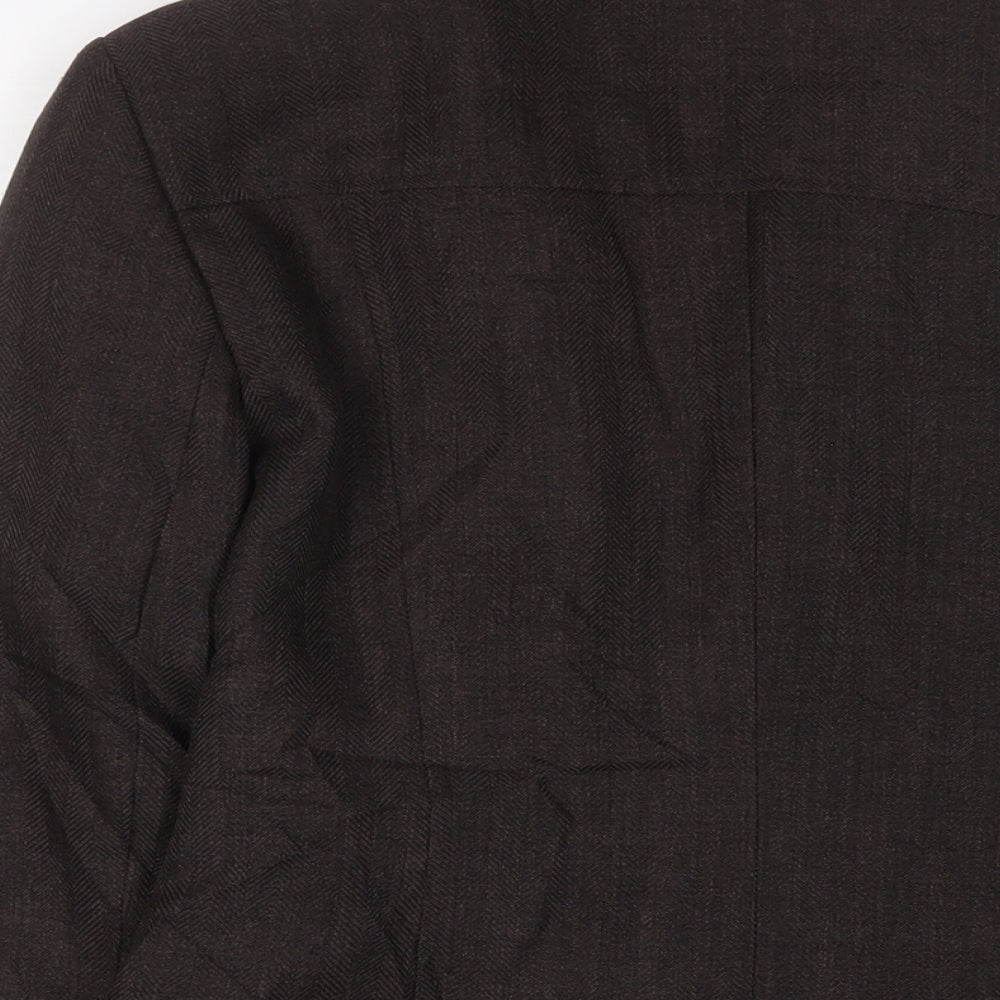 NAF NAF Womens Brown Jacket Blazer Size 12 Button