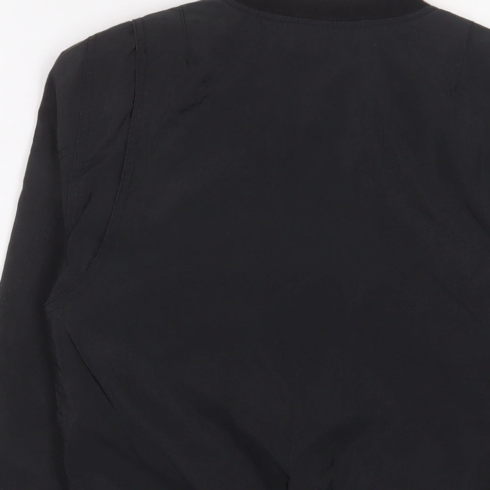 Womens UK Size 6 H&M Black Bomber Jacket