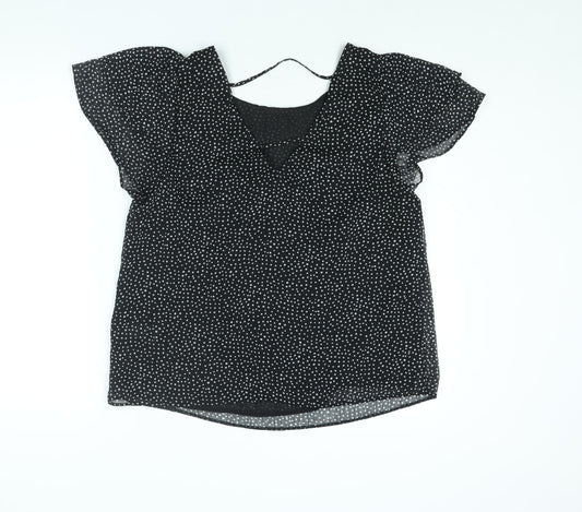 Womens UK Size 14 Dorothy Perkins Black Basic Blouse