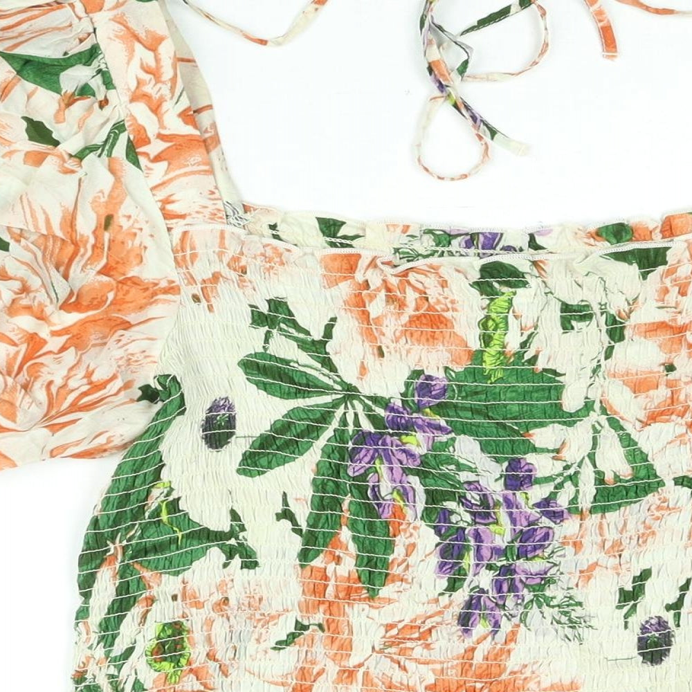 Womens UK Size M H&M Multicoloured Basic Blouse