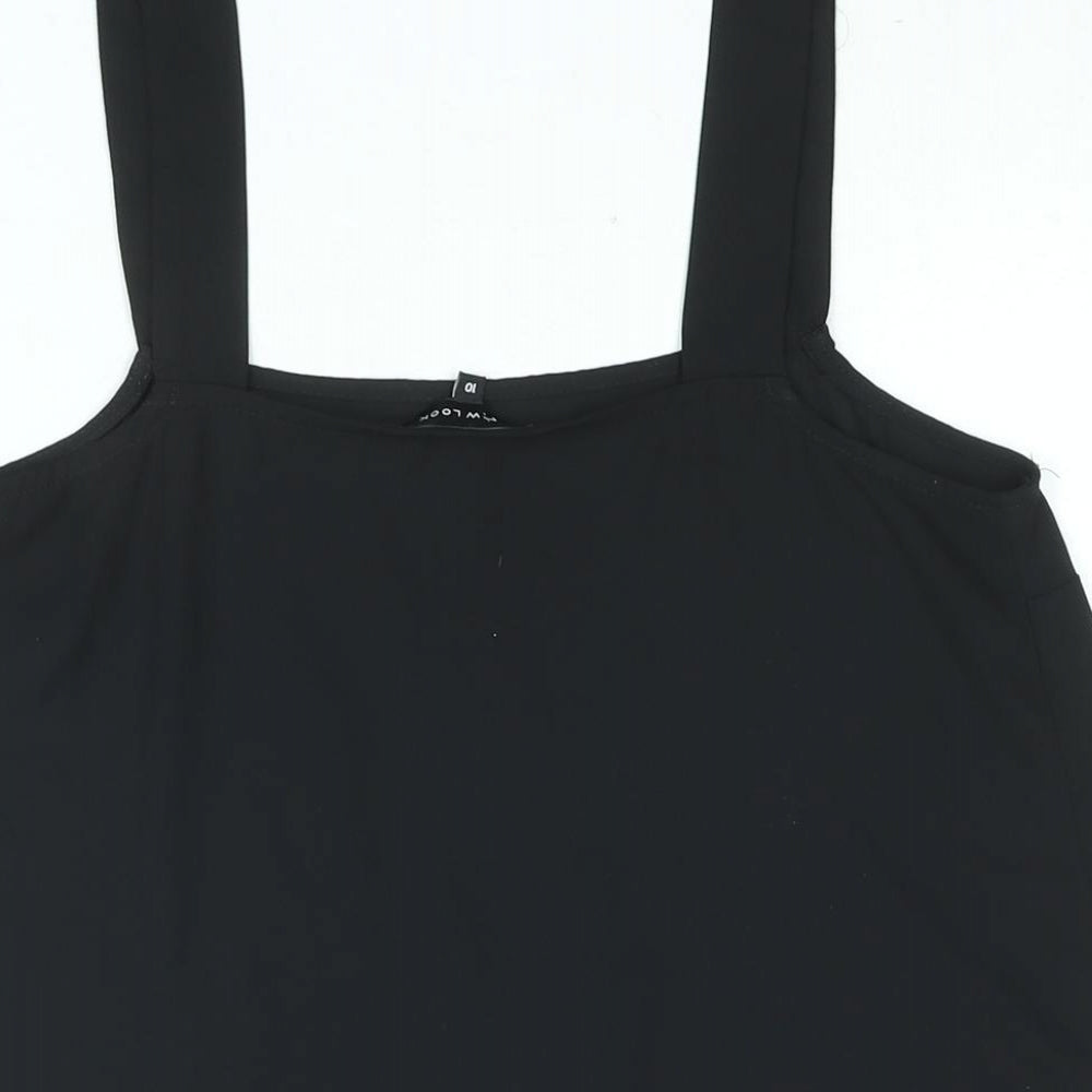 Womens UK Size 10 New Look Black Camisole Blouse