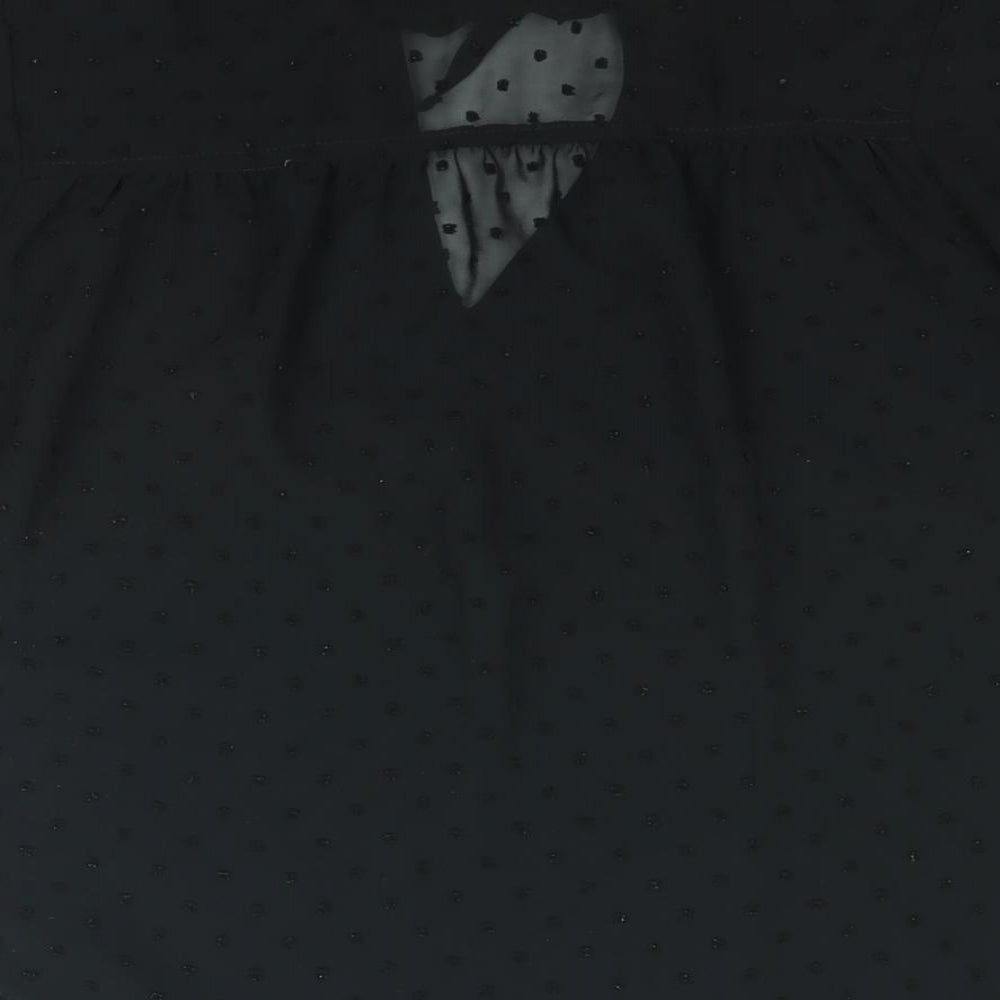 Womens UK Size 6 New Look Black Basic Blouse