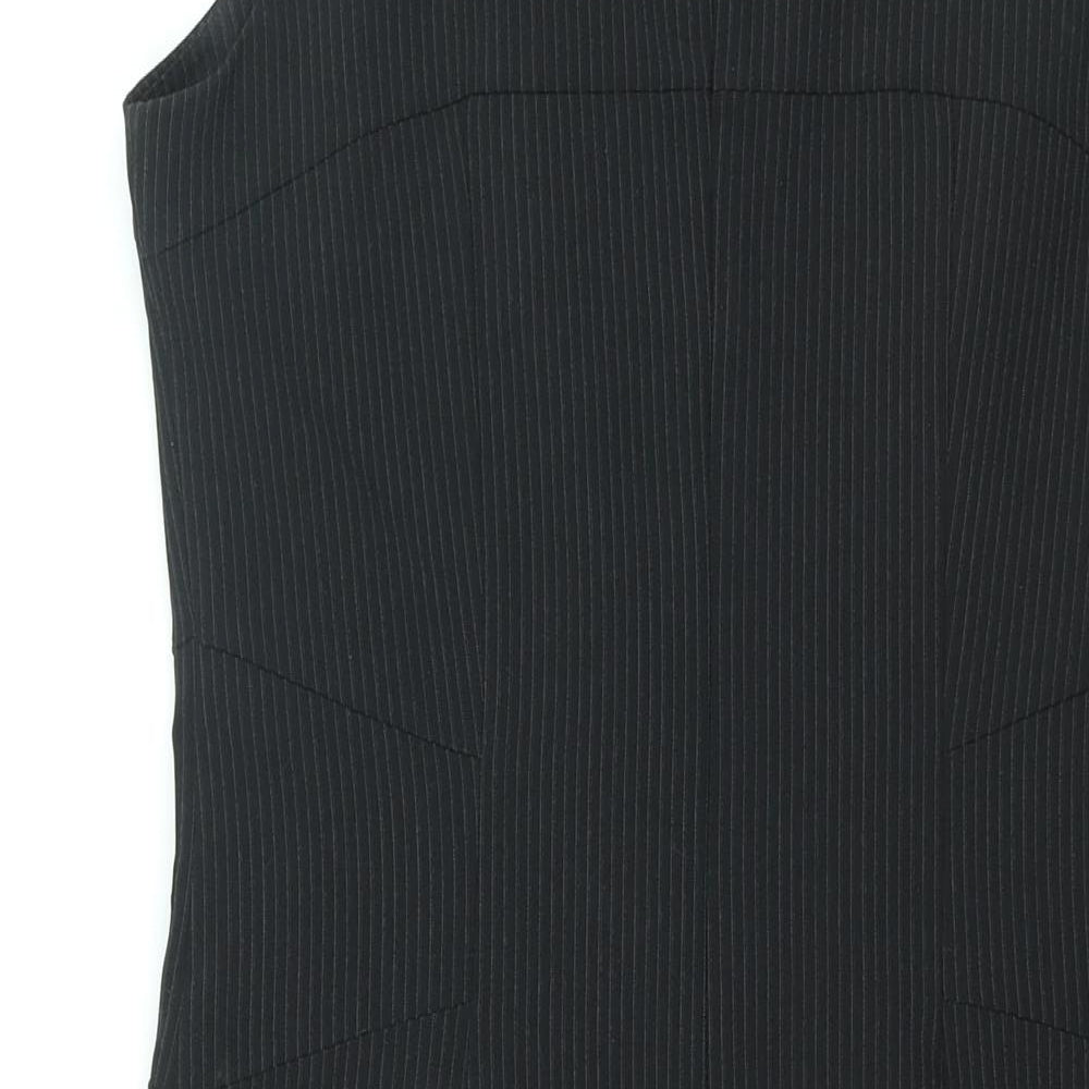 The Department Womens Black Polyester Pencil Dress Size 10 Round Neck Zip - Double Vented