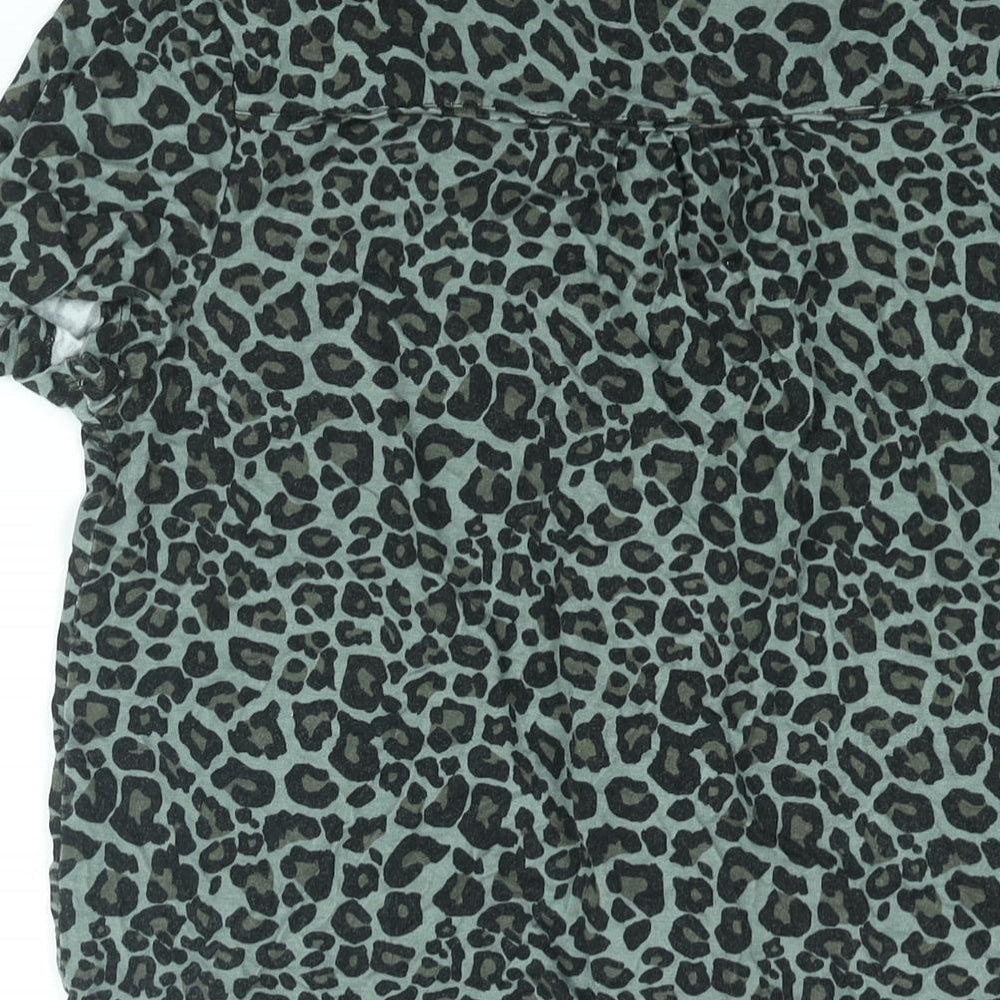 Womens UK Size S Oasis Green Basic Blouse