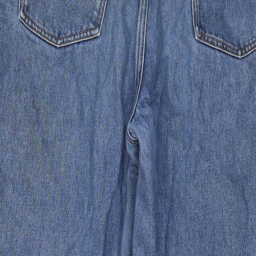 COLLUSION Womens Blue Cotton Mom Jeans Size 34 in L34 in Regular Zip