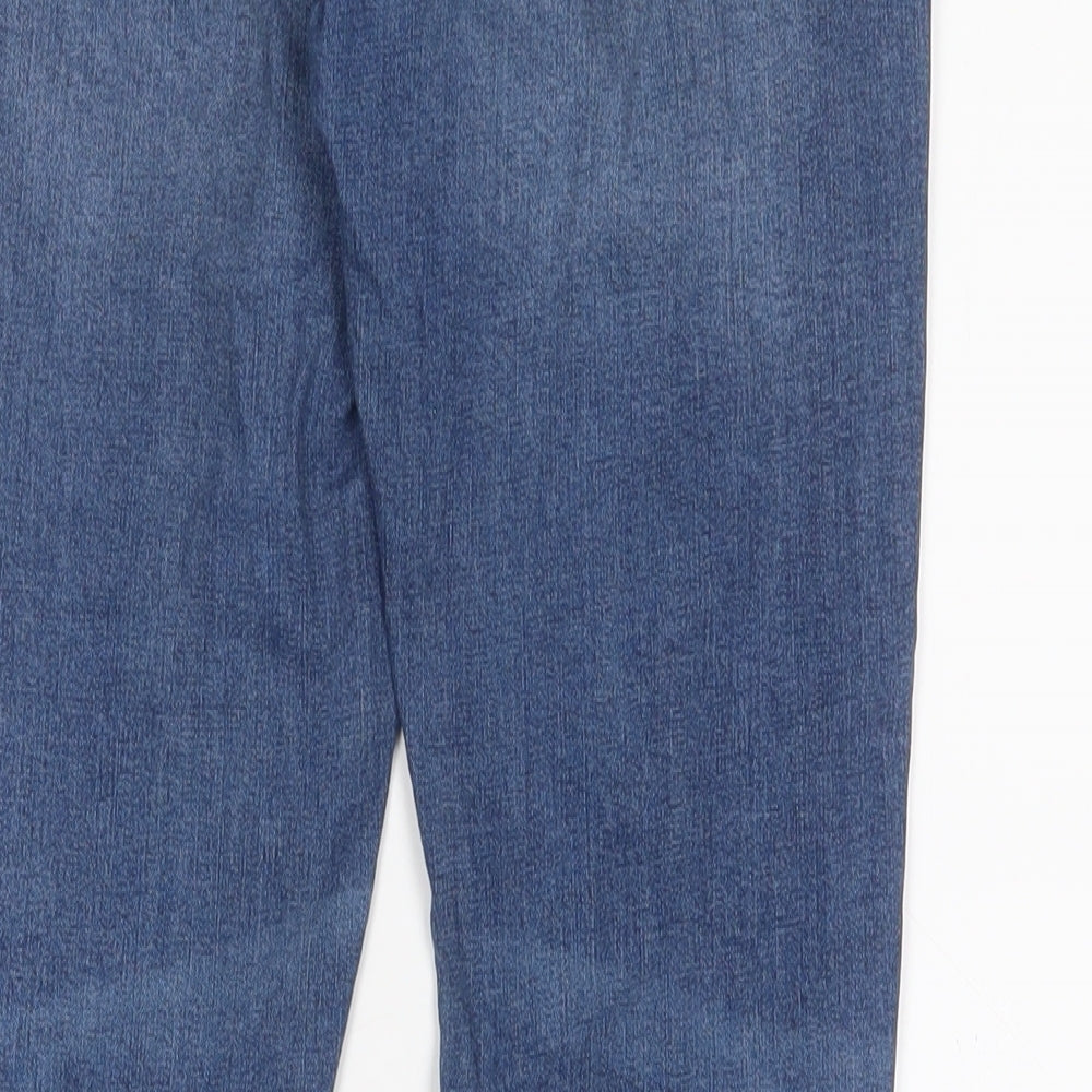 Topshop Womens Blue Cotton Skinny Jeans Size 28 in L30 in Regular Zip