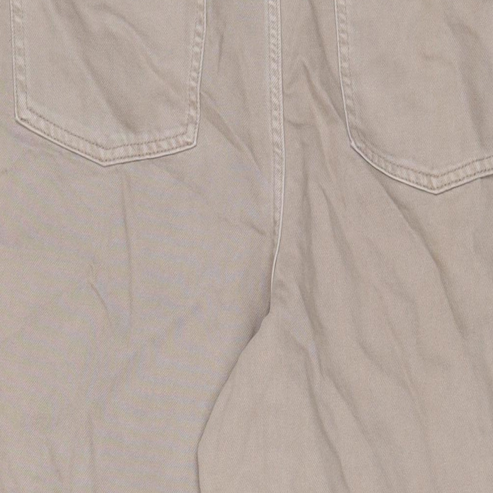 Womens UK Size 20 Marks and Spencer Regular Fit Wide-Leg Beige Jeans