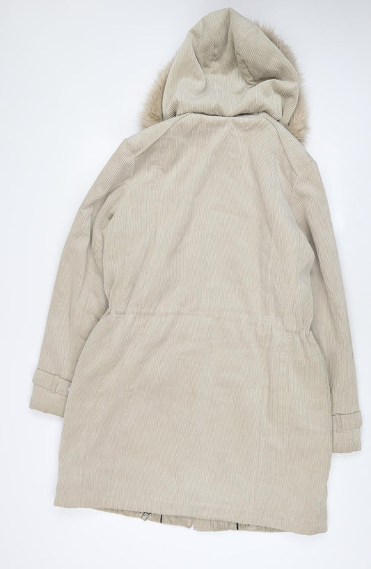 Klass Womens Beige Jacket Size M Zip