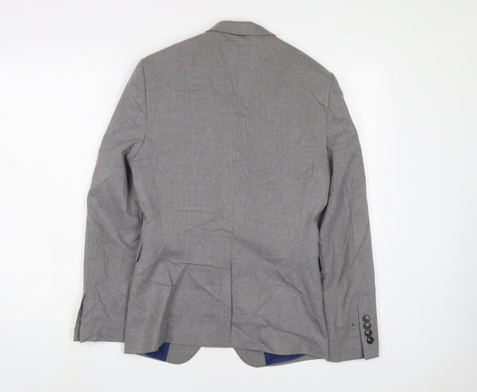 Mens UK Size 34 Burton Regular Grey Suit Jacket