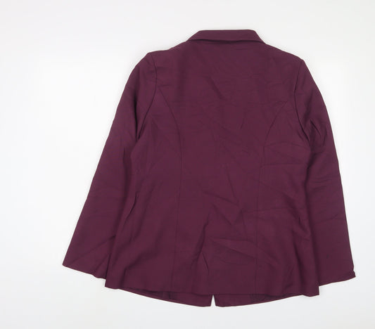 Damart Womens Purple Jacket Blazer Size 14 Button