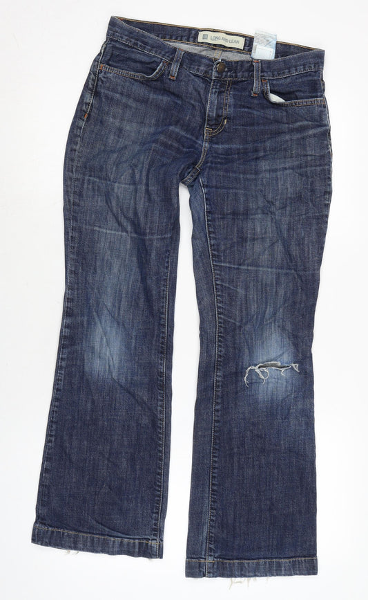 Womens UK Size 30 in Gap Regular Fit Cropped Blue Jeans