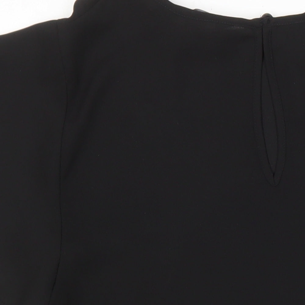 Womens UK Size 8 New Look Black Tunic Blouse