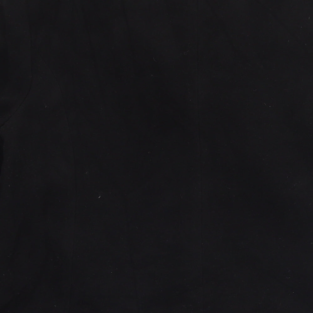 Autonomy Womens Black Overcoat Coat Size 12 Button