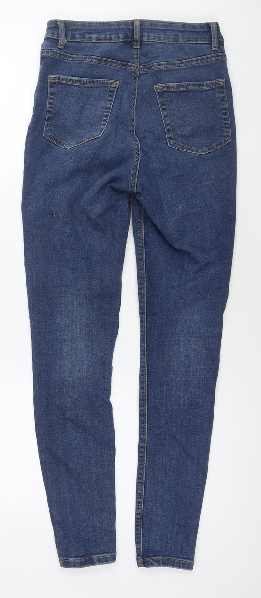 Denim & Co. Womens Black Cotton Skinny Jeans Size 8 L27 in Regular Zip