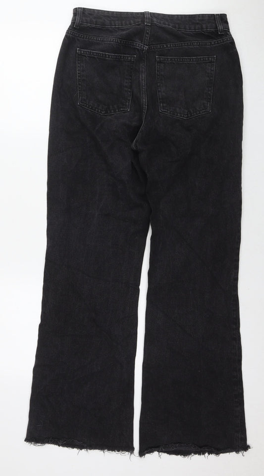 Denim & Co. Womens Black Polyester Blend Bootcut Jeans Size 30 in L30 in Regular Zip