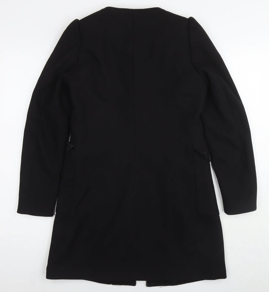 Womens UK Size 10 H&M Black Overcoat