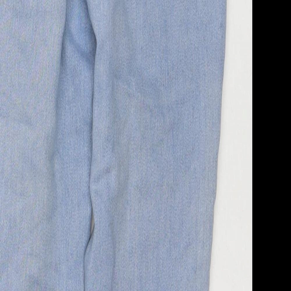 MRP Womens Blue Cotton Straight Jeans Size 6 L26 in Regular Zip