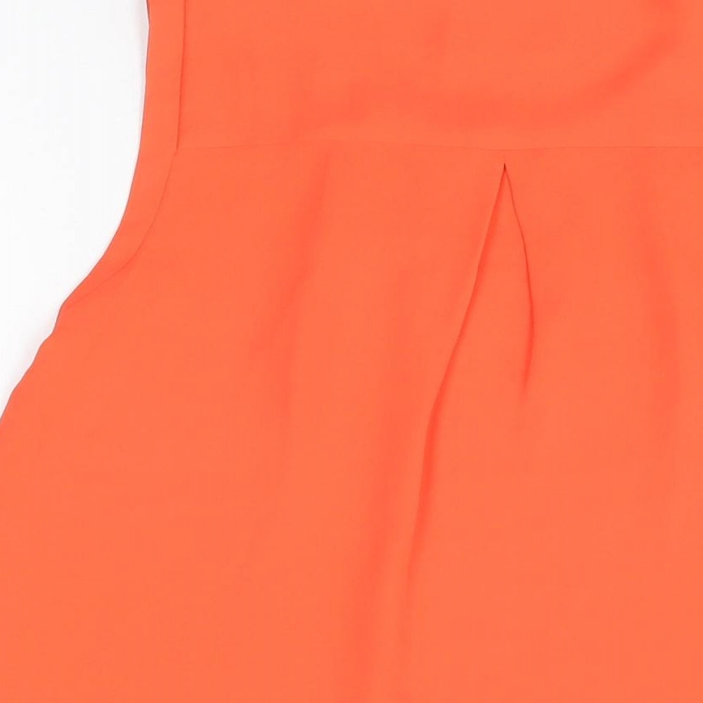 Womens UK Size 10 Marks and Spencer Orange Basic Blouse