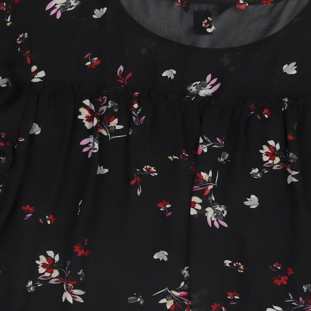 Womens UK Size 12 New Look Black Basic Blouse