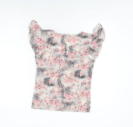 Womens UK Size 12 Per Una Multicoloured Basic T-Shirt