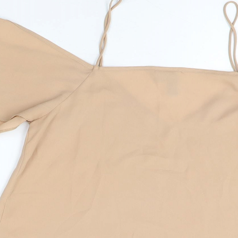 Womens UK Size 8 ASOS Beige Basic Blouse