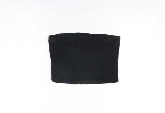 Womens UK Size M New Look Black Basic T-Shirt