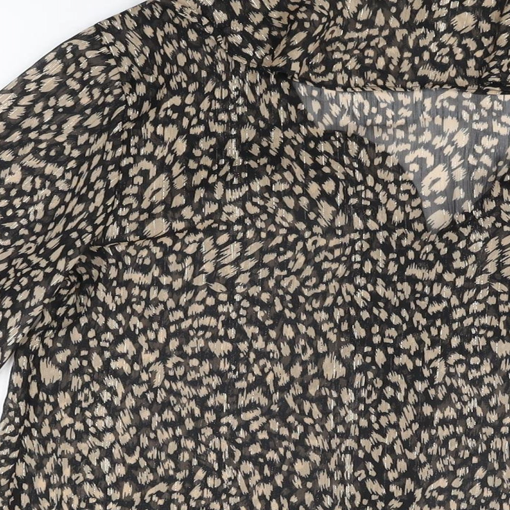 Womens UK Size 10 New Look Black Basic Blouse
