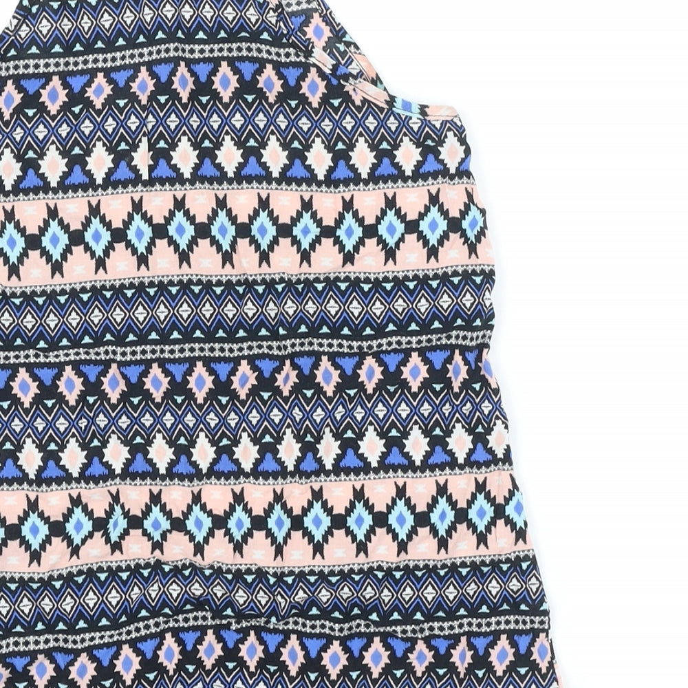 Divided by H&M Womens Multicoloured Viscose Basic Button-Up Size 6 Halter