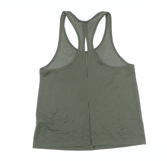Marks and Spencer Womens Green Polyester Camisole Casual Size 6 Scoop Neck - Racer Back