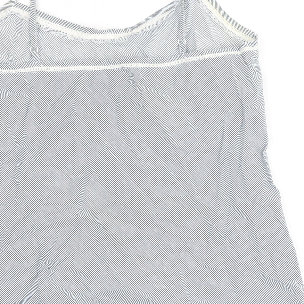 Womens UK Size M Mango Blue Camisole Button-Up