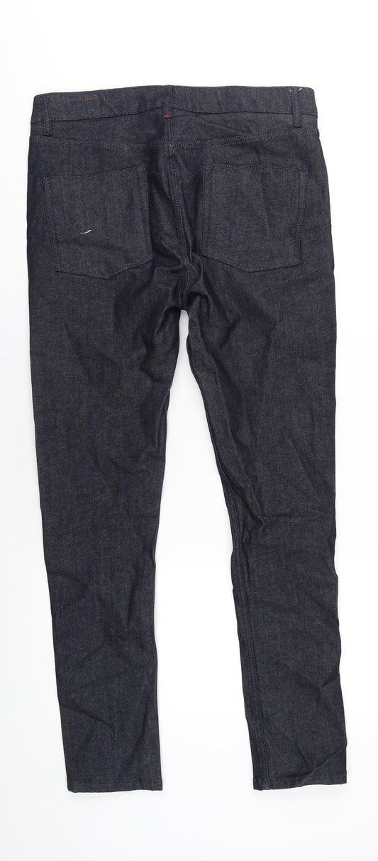 ASOS Mens Blue Cotton Skinny Jeans Size 34 in L30 in Regular Zip