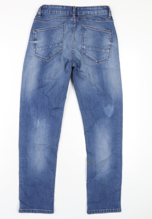 DENIM 365 Mens Blue Cotton Straight Jeans Size 30 in L28 in Slim Zip