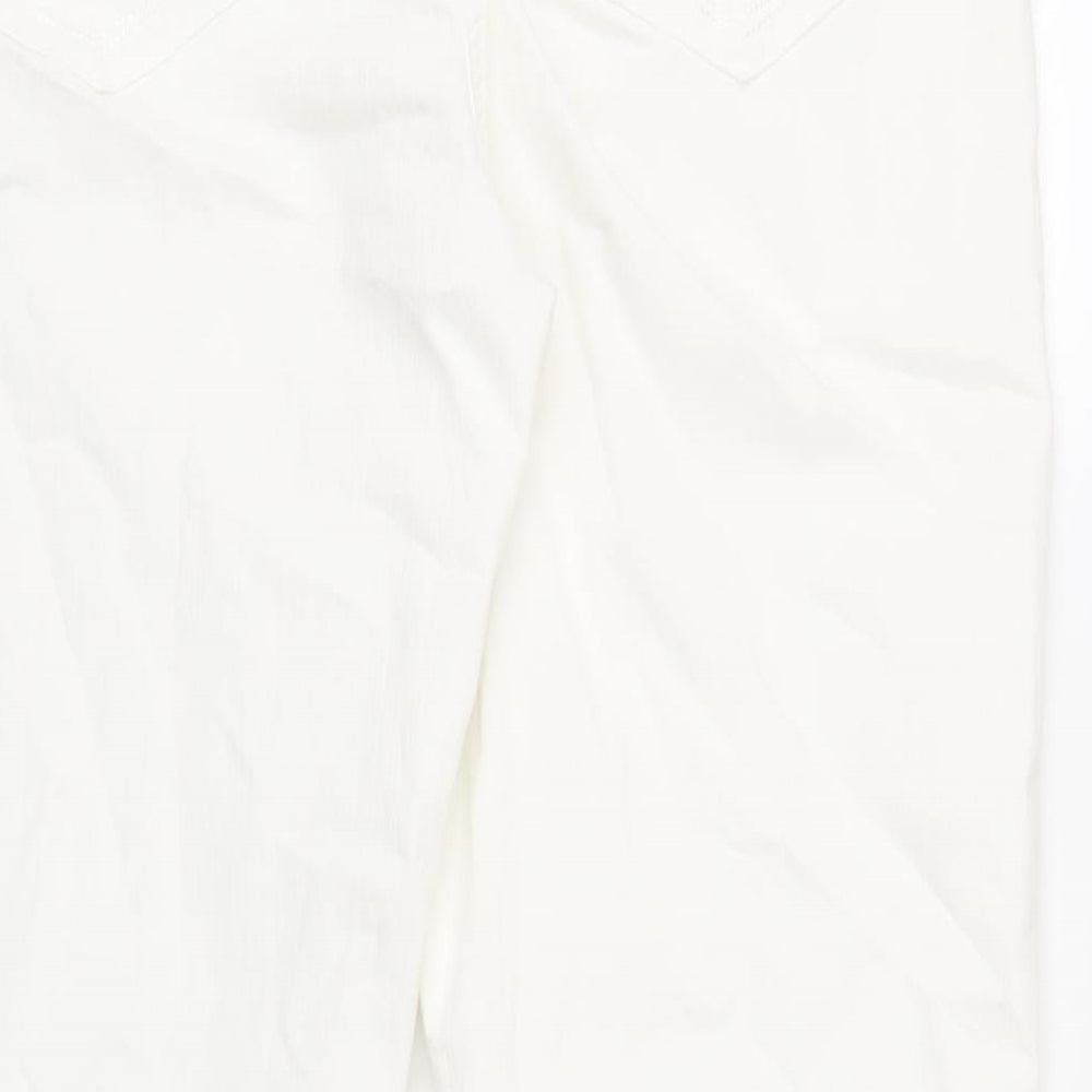 Betty Barclay Womens White Cotton Skinny Jeans Size 34 in L32 in Regular Zip
