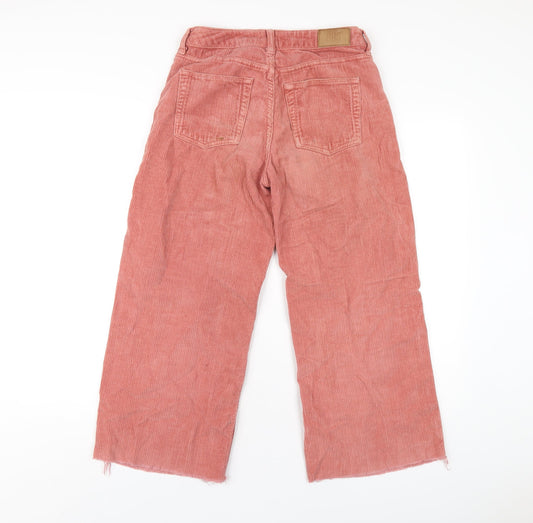 BDG Womens Pink Cotton Trousers Size 26 in L30 in Regular Zip